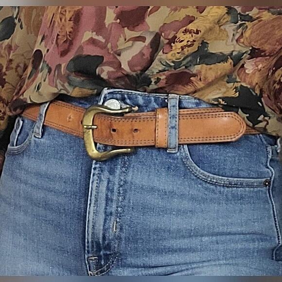 Vintage 90's leather belt - Picture 1 of 7